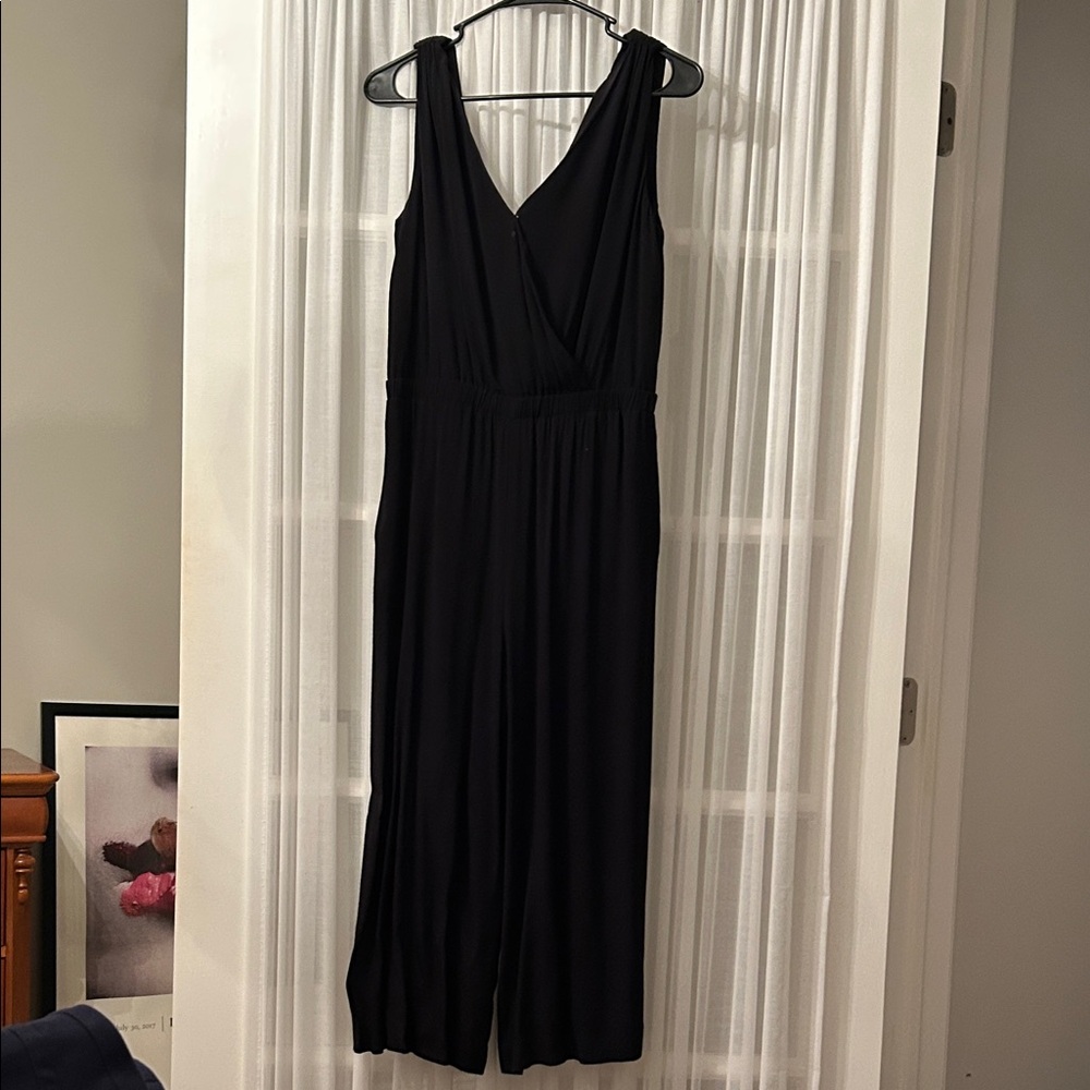 Madewell Black Cropped Jumpsuit